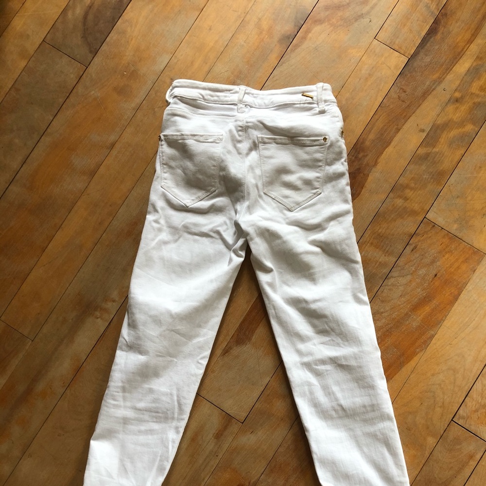 White Zara Basic Denim Pants